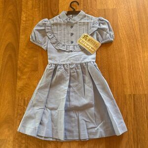 Vintage Heidi Baby blue girls truffle bib dress NOS with tags